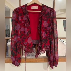 Cropped Keepsake floral top